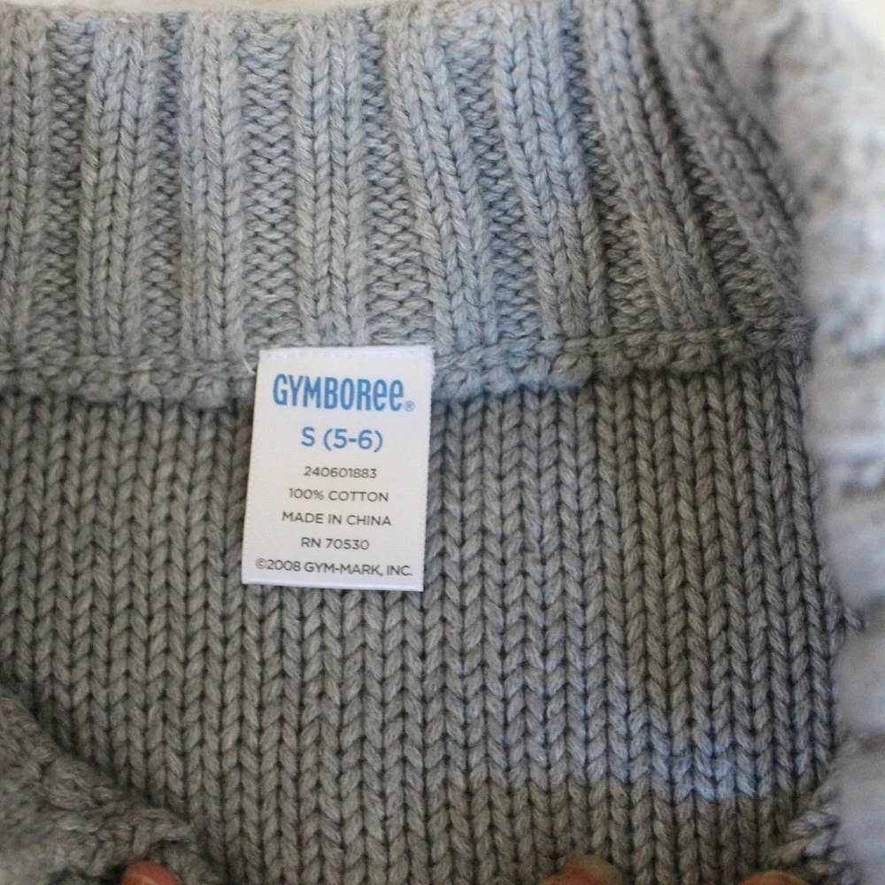 Gymboree, grey Cable Knit Sweater ....